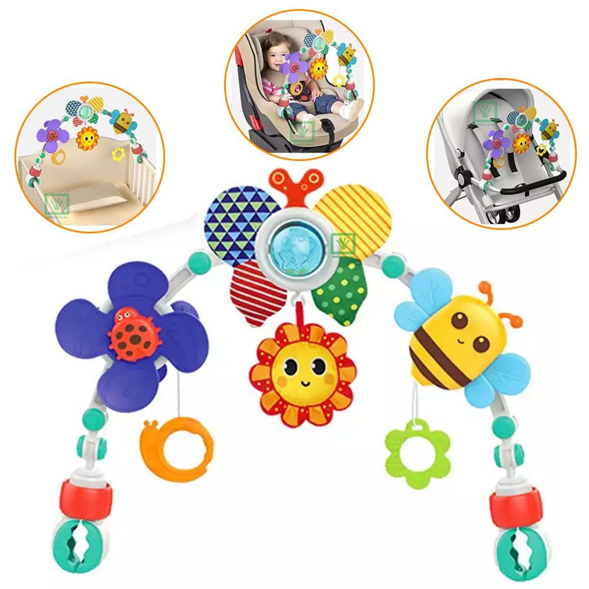 HUANGER - Arco Sonajero con Sonidos y Texturas Multifuncional HE0305