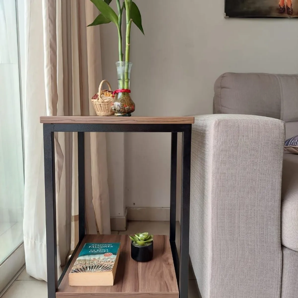 GENERICO - Mesa lateral color nogal