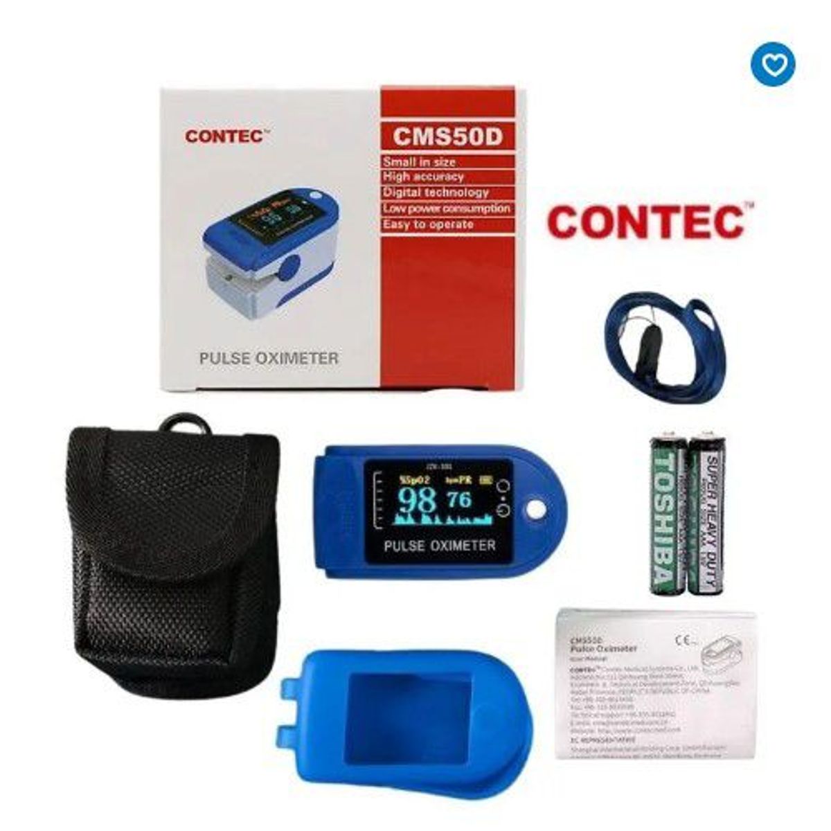 CONTEC - KIT OXIMETRO CONTEC CMS50D KIT COMPLETO