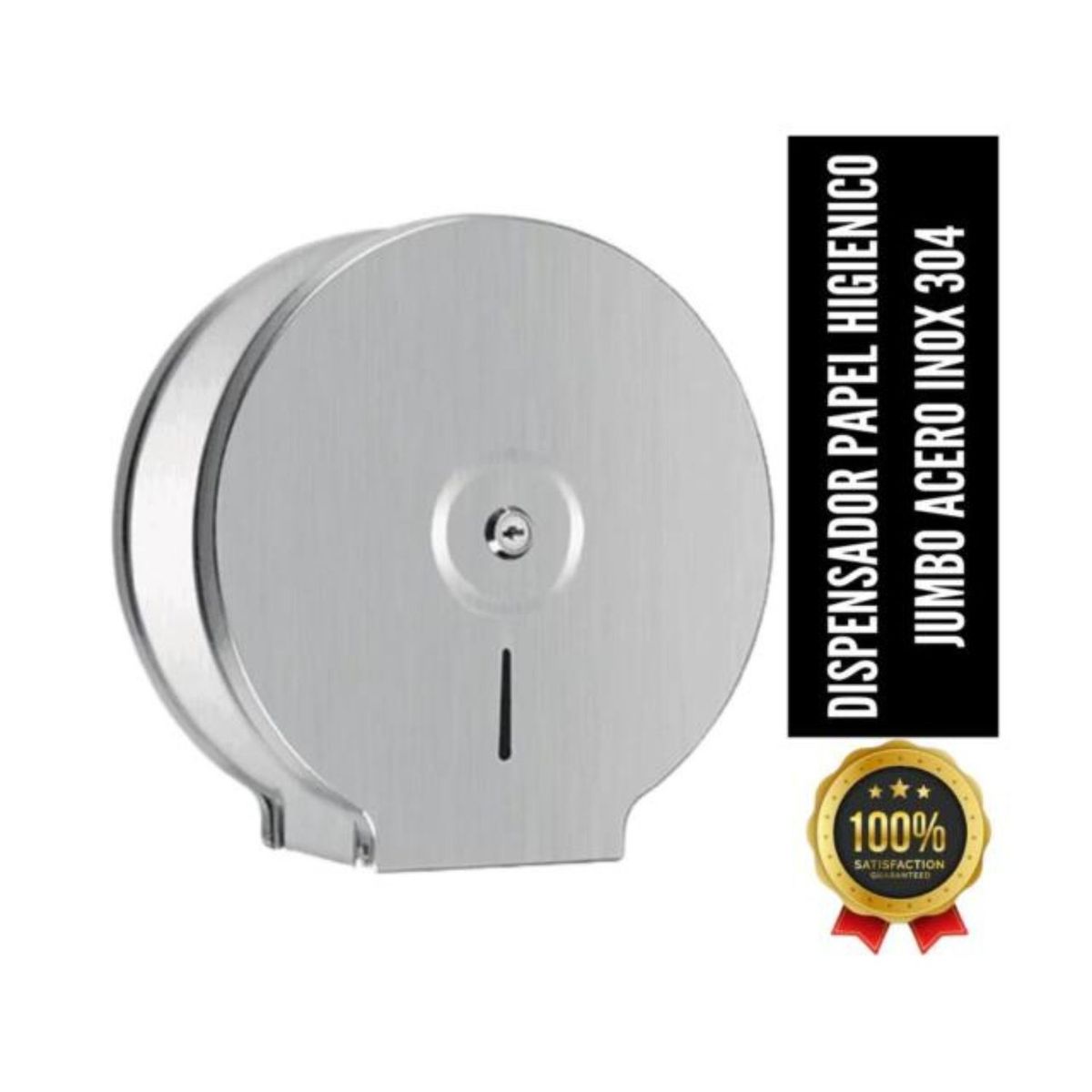 GENERICO - Dispensador Pro de Papel Higiénico Jumbo XM Acero Inoxidable 304