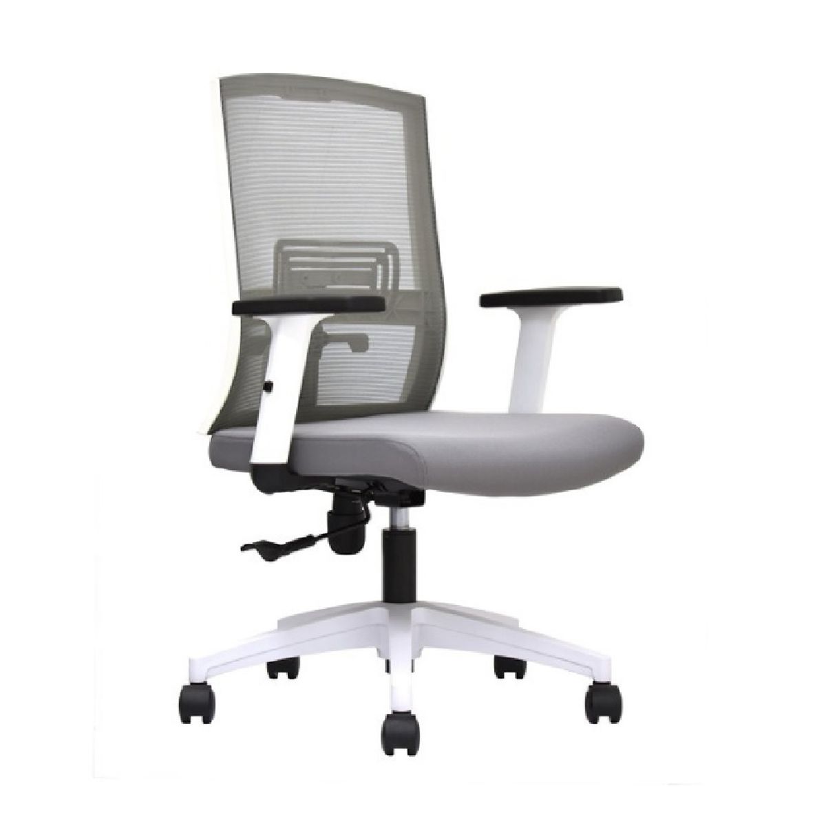 MOBELART - Silla de Oficina Gerente Monk Semi Reclinable Gris möbelArt