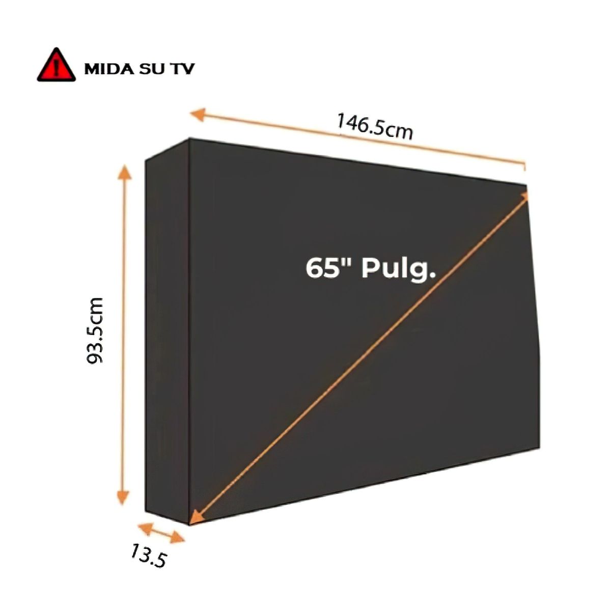 GENERICO - MONTECH - Funda para TV de 65 Protege de la Humedad Polvo y Sol