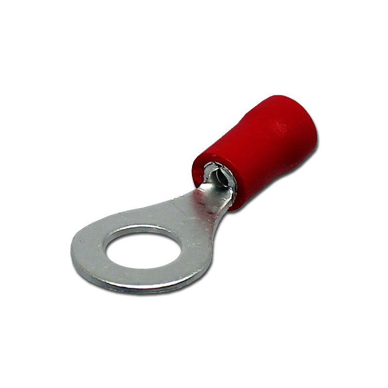 GENERICO - Terminal Aislado   1/4"   Tipo Ojal Rojo (Cable 22-16 awg) X 20 UNID