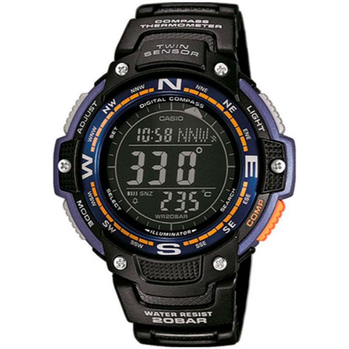 CASIO - Reloj Casio Twin Sensor SGW-100-2B