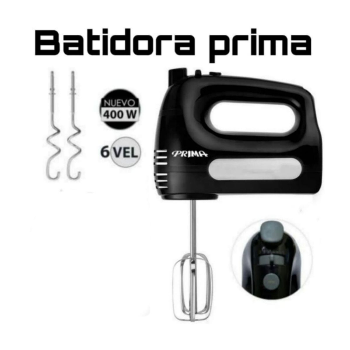 PRIMA - Batidora de Mano Prima HM 9105E- GSN con 400 Watts