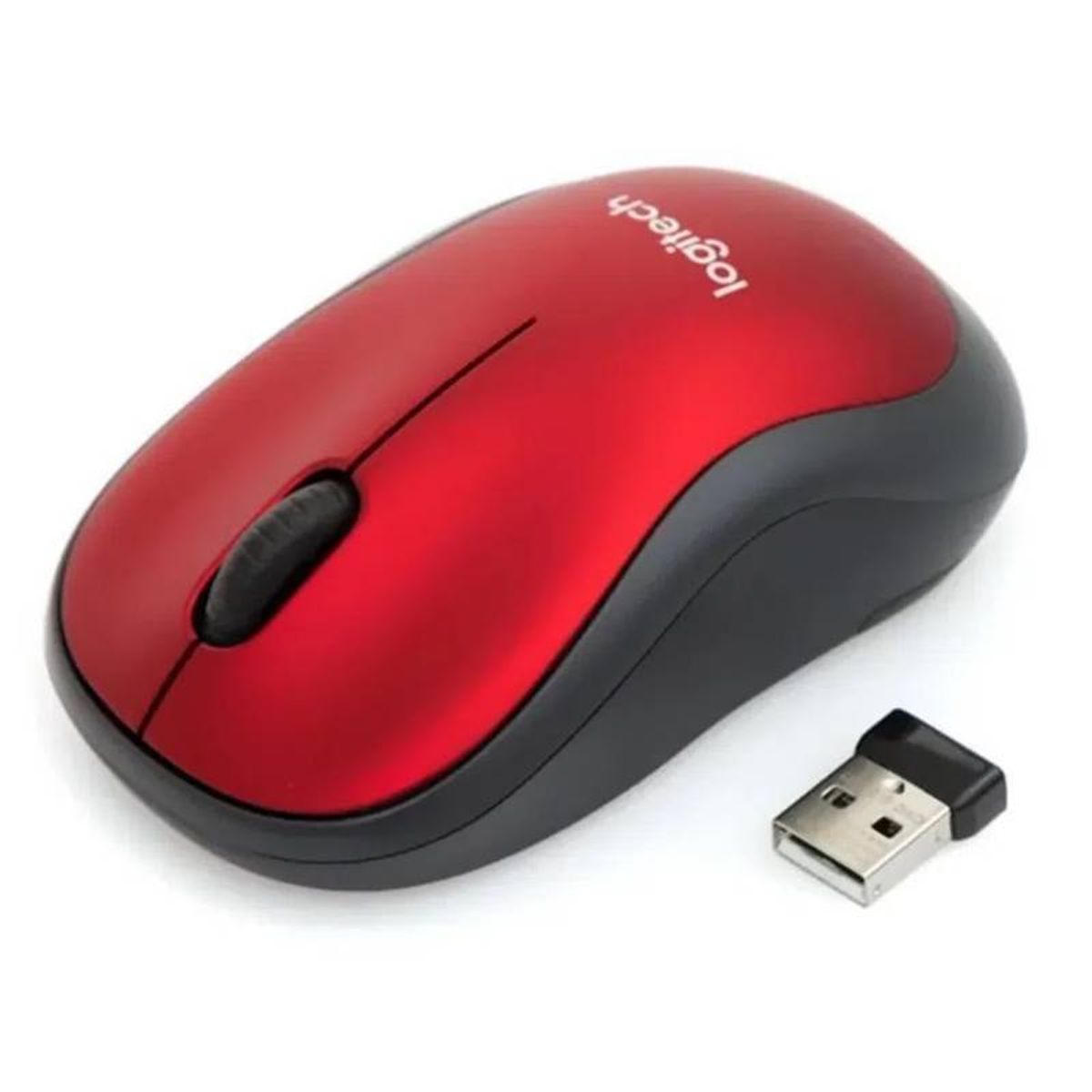 LOGITECH - MOUSE LOGITECH M185 WIRELESS RED