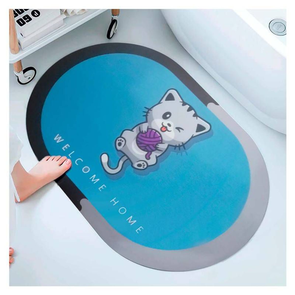 GENERICO - Alfombra de baño tapete absorbente para ducha anti deslizante