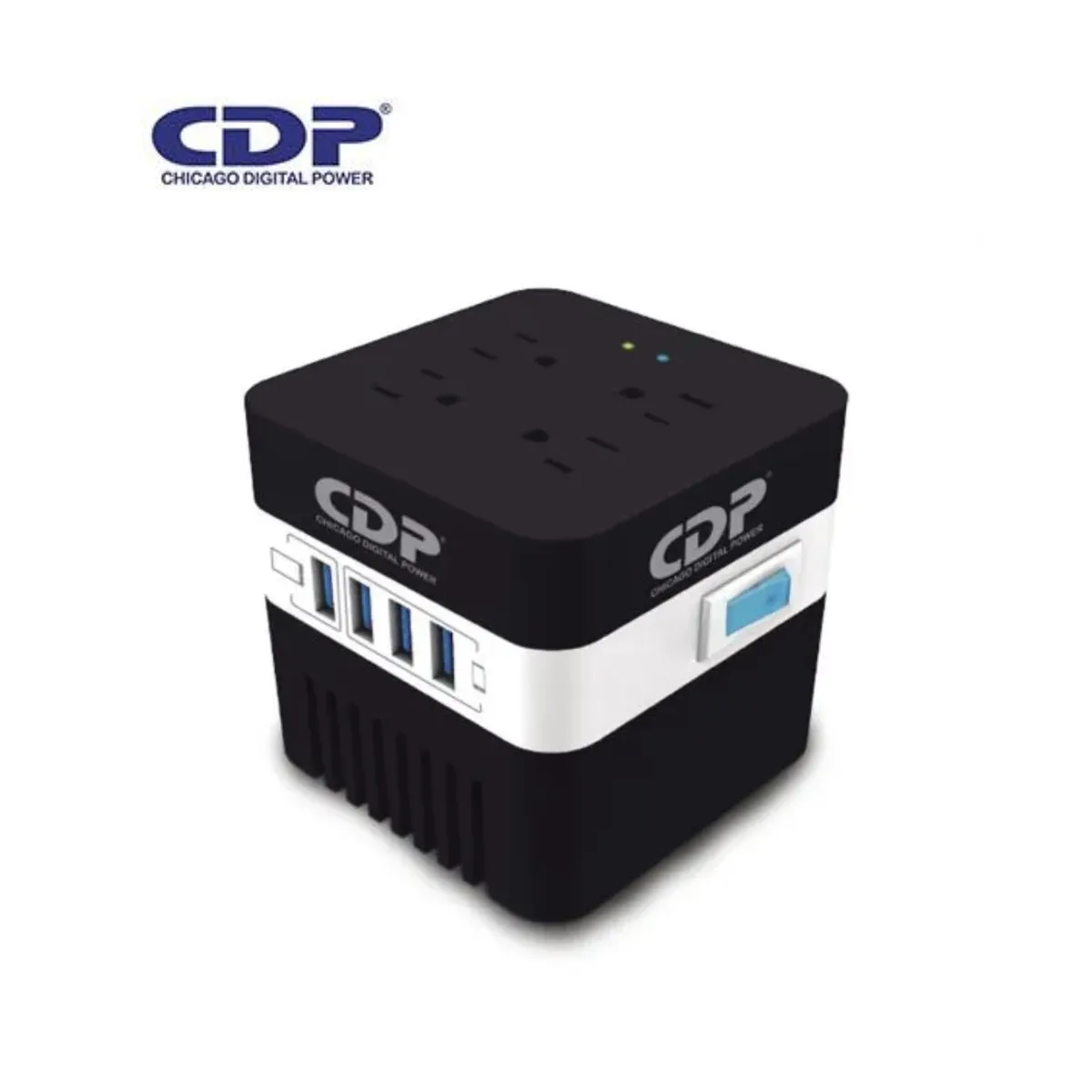 CDP - Estabilizador Ru-avr604i Cdp 600va/300w 4 Salidas 4 Puertos USB