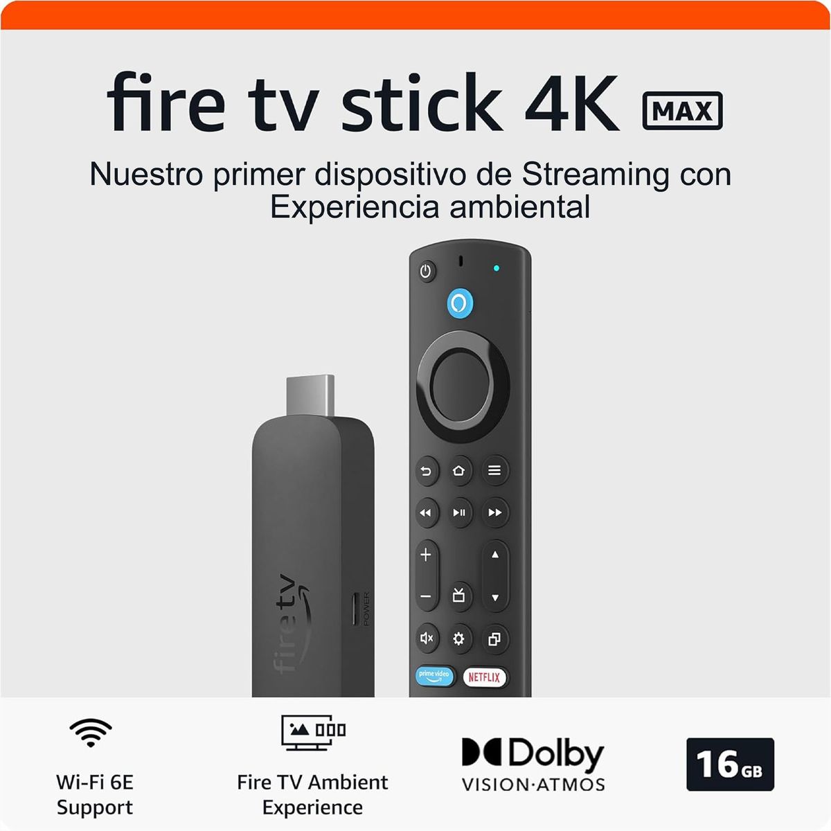 AMAZON - Amazon Fire TV Stick 4k Max Wi-Fi 6 2da Generación