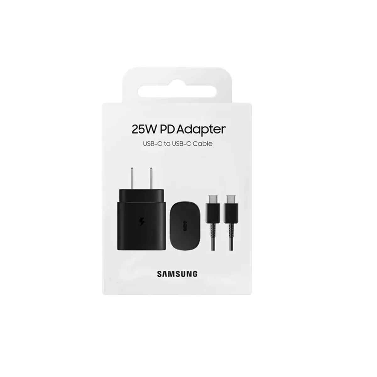 SAMSUNG - Cargador 25W Samsung USB C de Carga Rápida Original Negro
