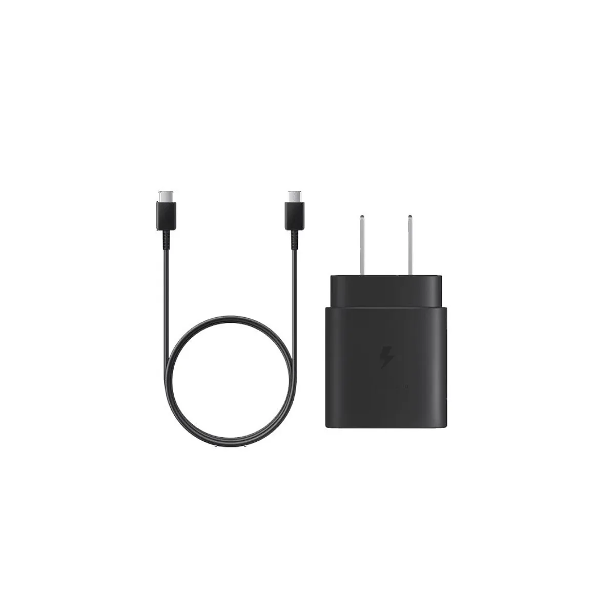 SAMSUNG - Cargador 25W Samsung USB C de Carga Rápida Original Negro