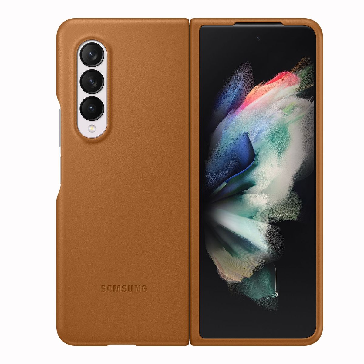 SAMSUNG - Case de Cuero Samsung Galaxy Z Fold 3 (Mostaza)
