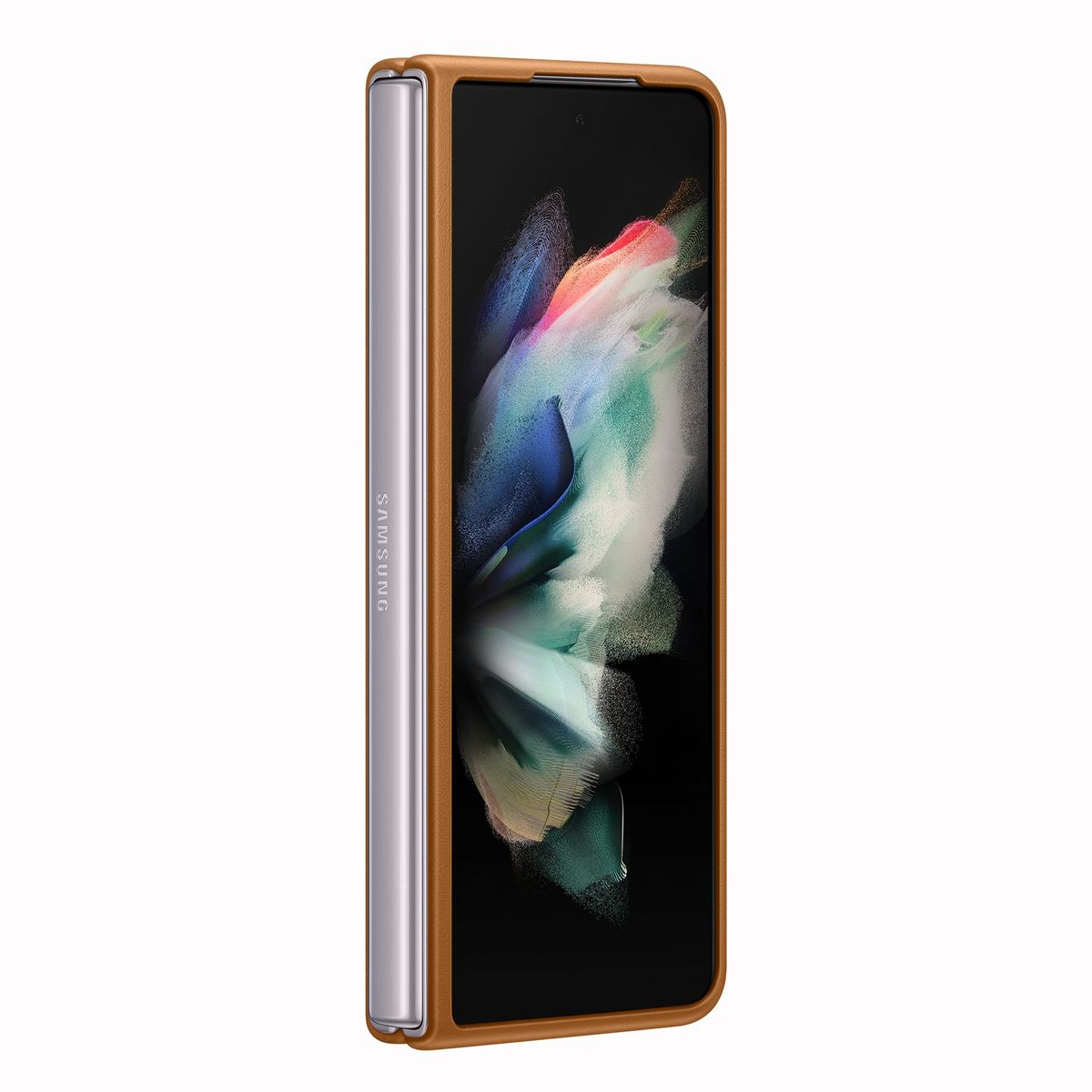 SAMSUNG - Case de Cuero Samsung Galaxy Z Fold 3 (Mostaza)
