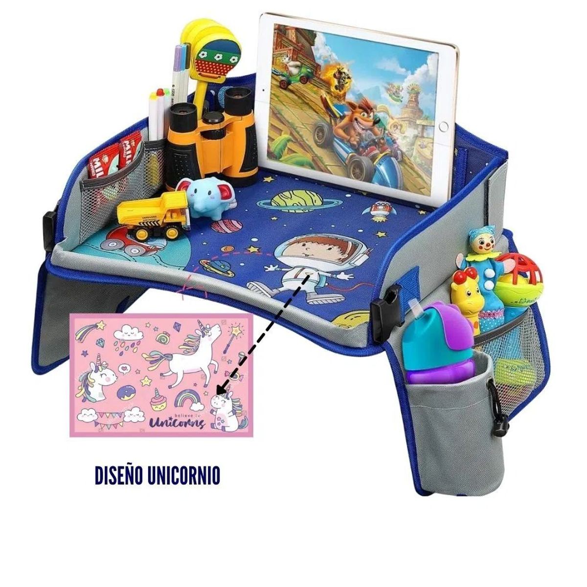 OEM - Bandeja Multifuncional Para Niñas - Viajes Paseos en auto