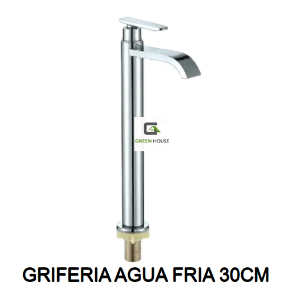 GREEN HOUSE - GRIFERIA DE LAVATORIO TIPO CASCADA ALTO CROMADO AGUA FRIA