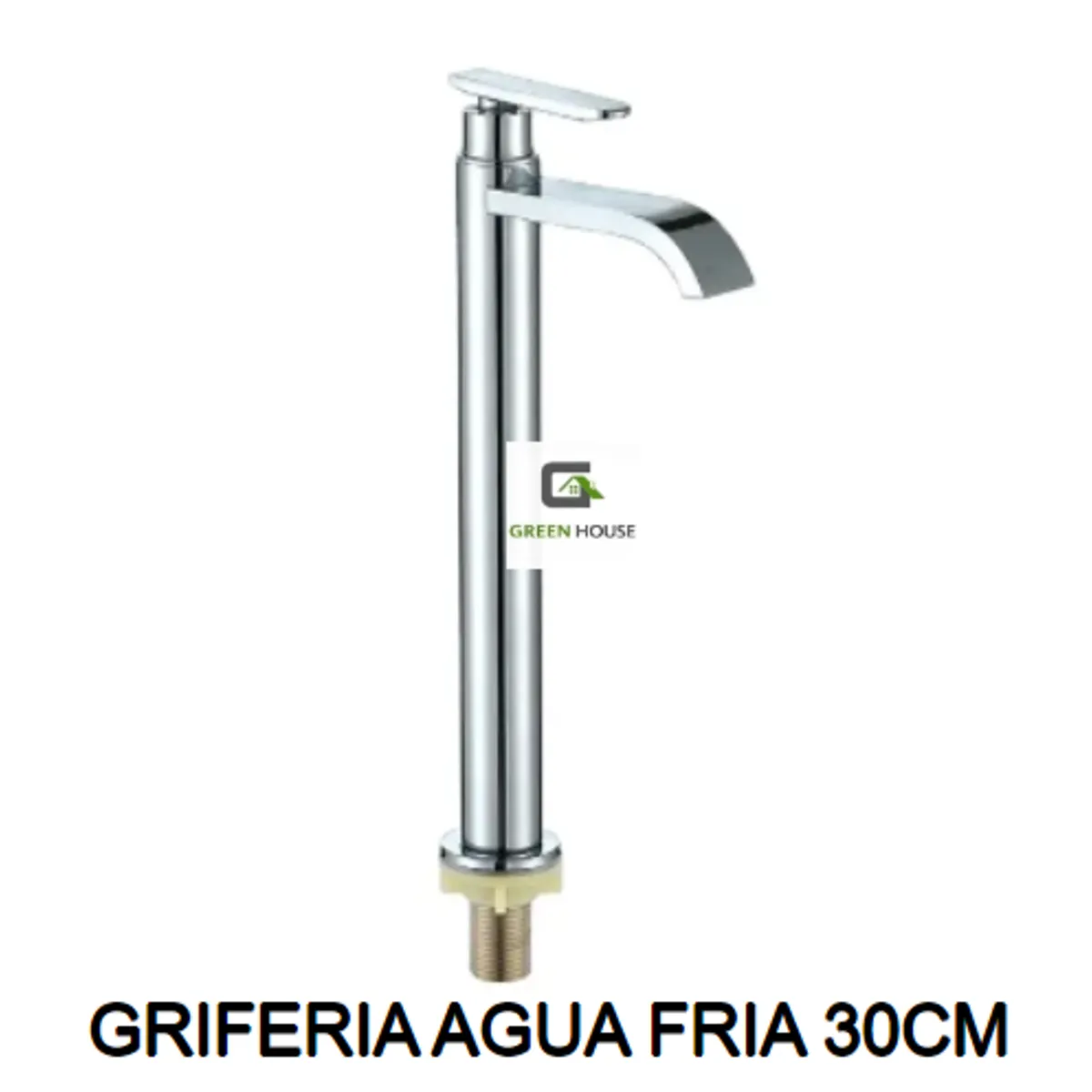 GREEN HOUSE - GRIFERIA DE LAVATORIO TIPO CASCADA ALTO CROMADO AGUA FRIA
