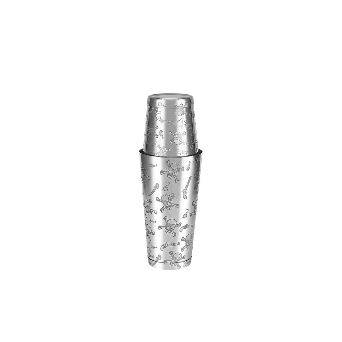 GENERICO - Coctelera Boston de acero inoxidable con contrapeso y diseño