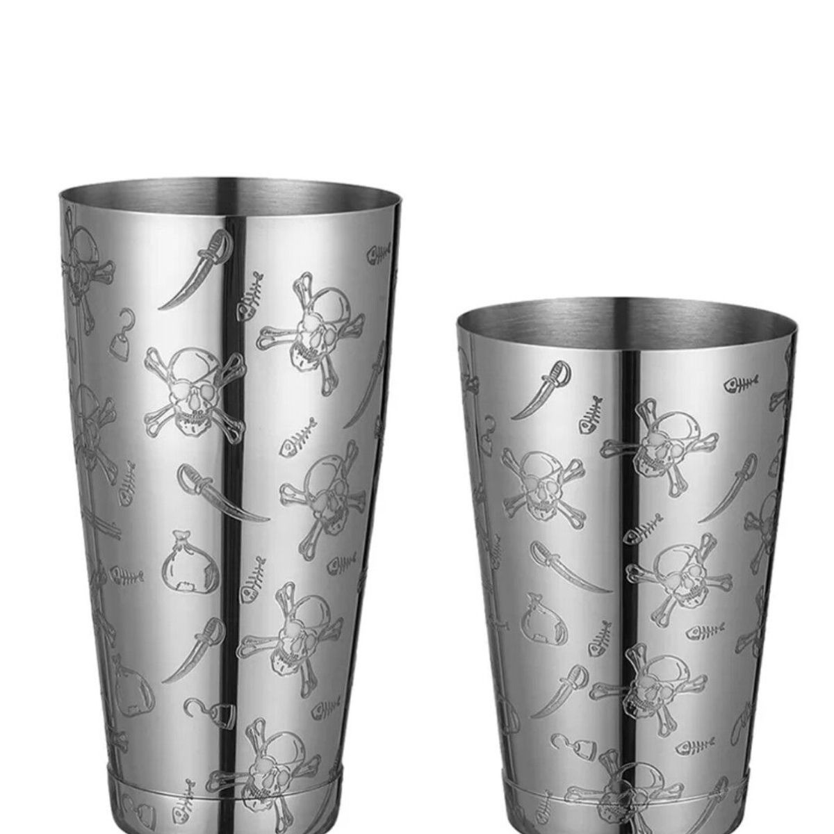 GENERICO - Coctelera Boston de acero inoxidable con contrapeso y diseño