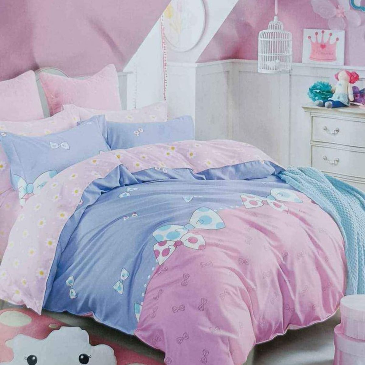 MINGDA - Set Edredón Kids 2 Pz + Sabanas + Fundas 5 piezas