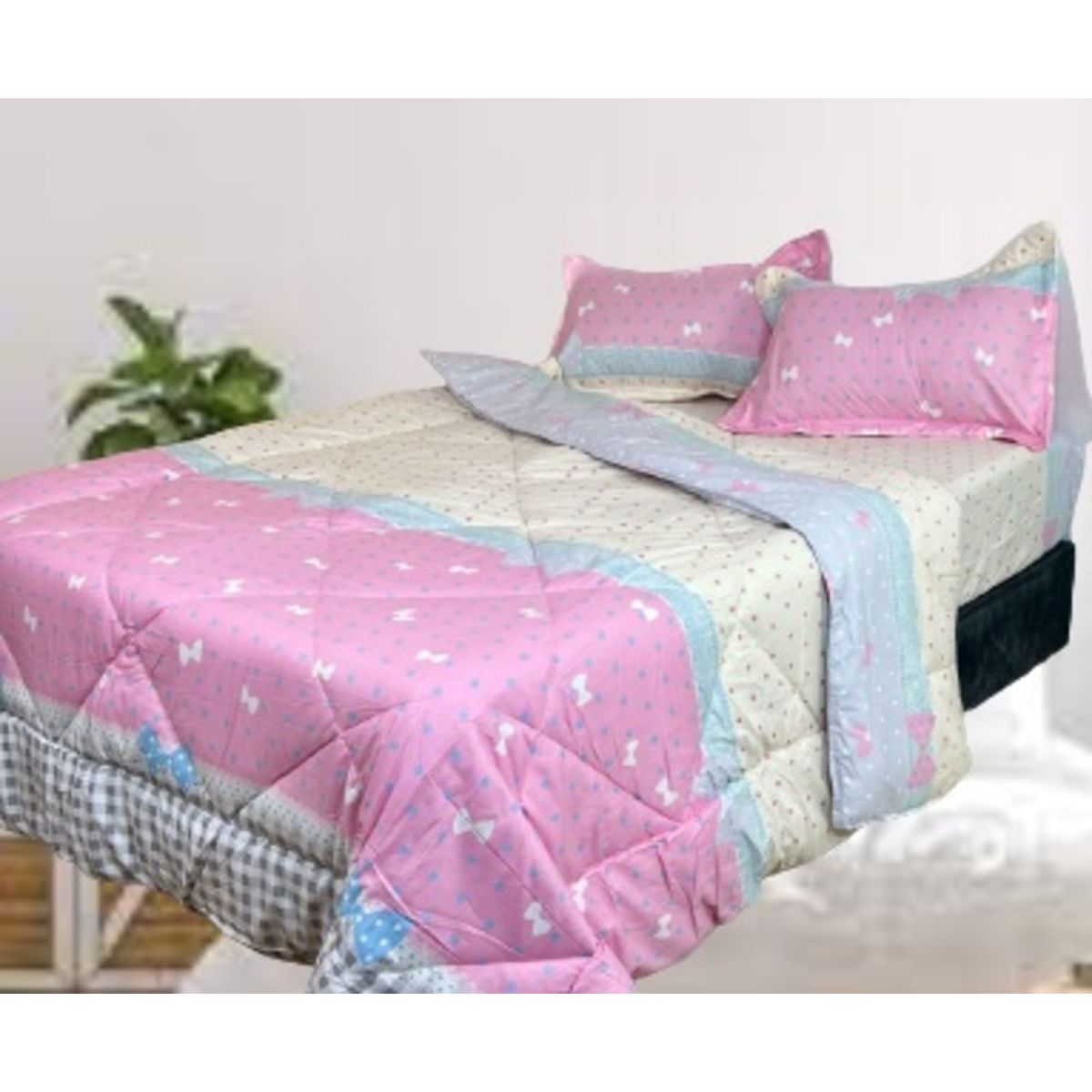 MINGDA - Set Edredón Kids 2 Pz + Sabanas + Fundas 5 piezas