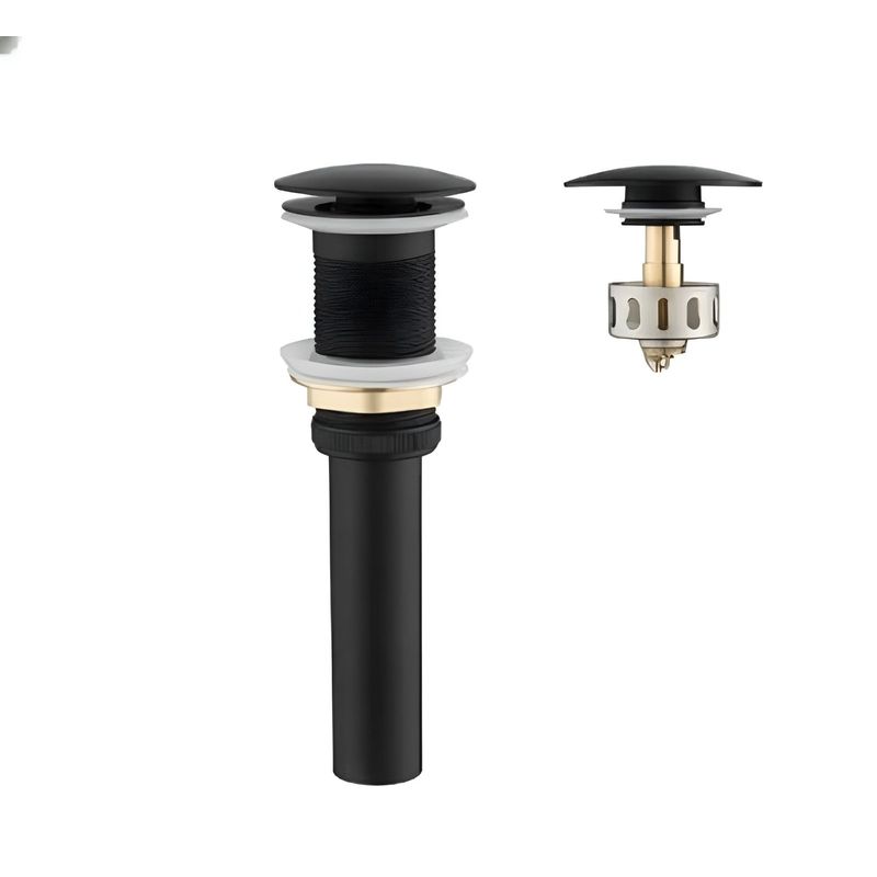 GENERICO - Desagüe de Ovalin negro Automatico push button 20CM SIN REBOSE