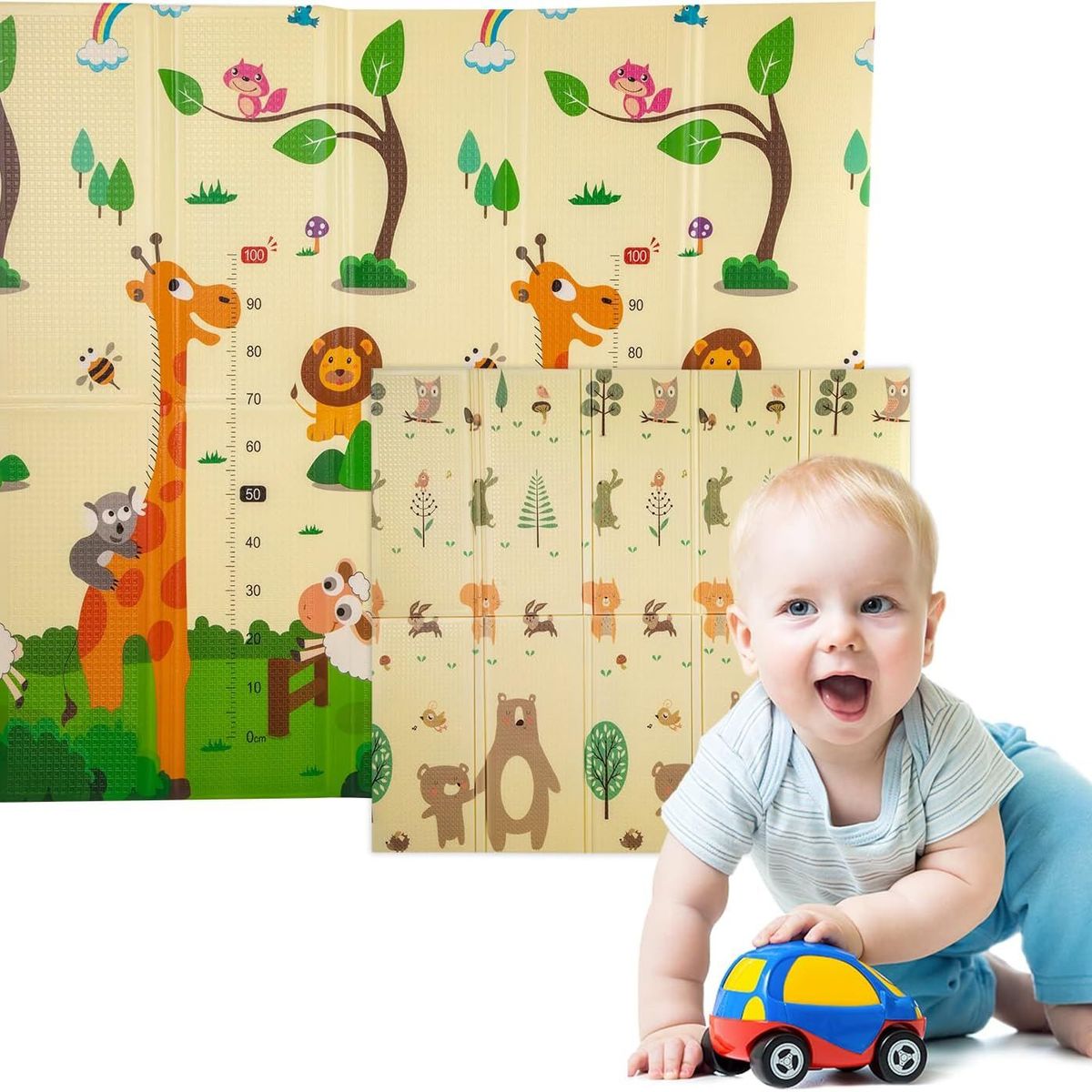 OEM - Alfombra de Juego para Bebé Plegable Portátil Reversible