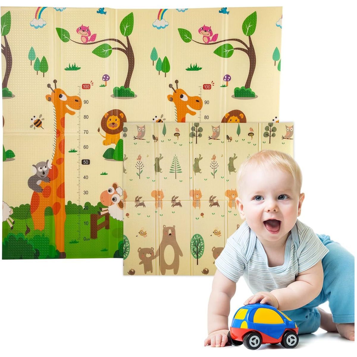 OEM - Alfombra de Juego para Bebé Plegable Portátil Reversible