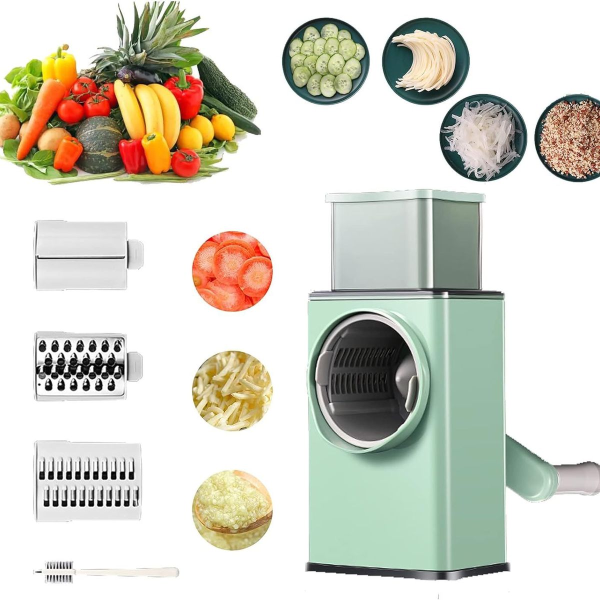 OEM - Picador Rayador Cortador Verdura Vegetales Queso 3 En 1