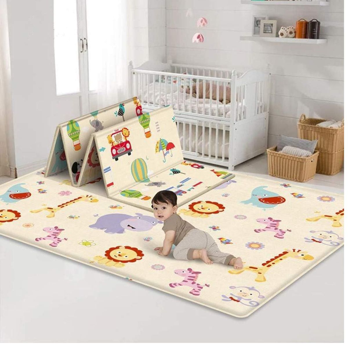 GENERICO - Alfombra de Juego para Bebé Plegable Portátil Reversible