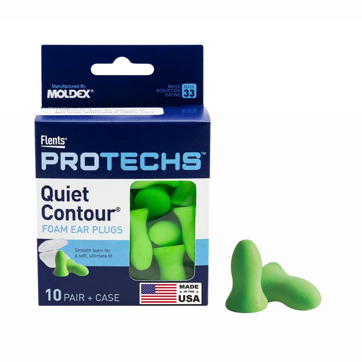 PROTECH - Tapón de Oído Para Dormir - Viajar - Estudiar 20ud - PROTECHS Made In Usa