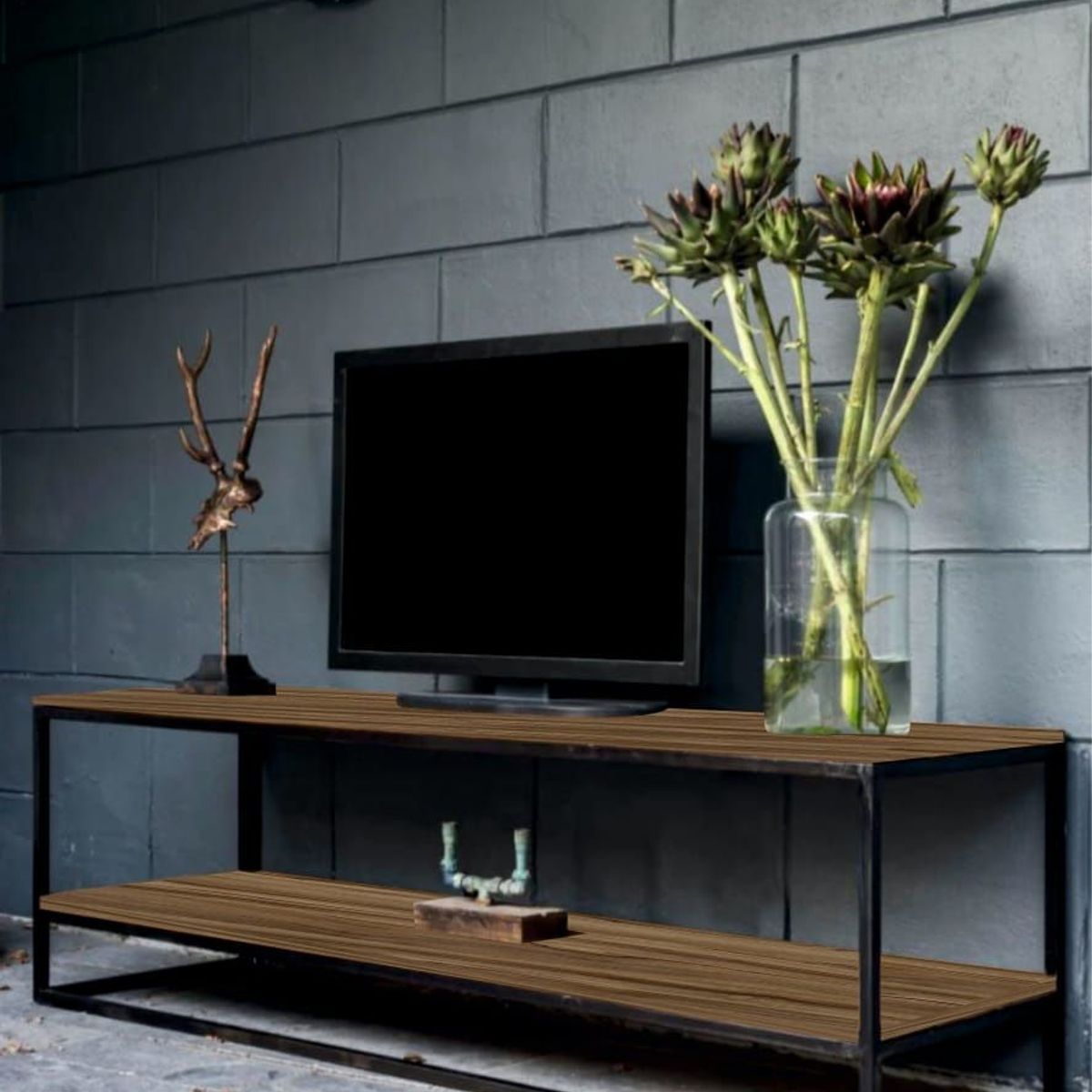 GENERICO - Mueble para TV 140x50x40 Color Nogal