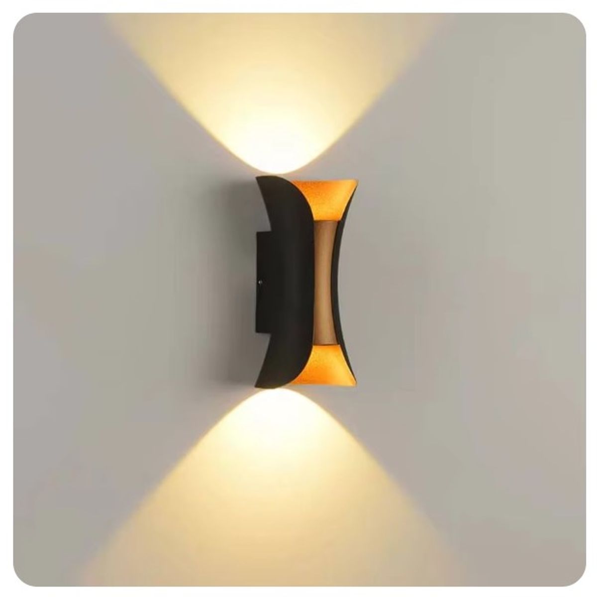 GENERICO - Lampara de Pared Led Aplique Dorado 10 w Luz Calida