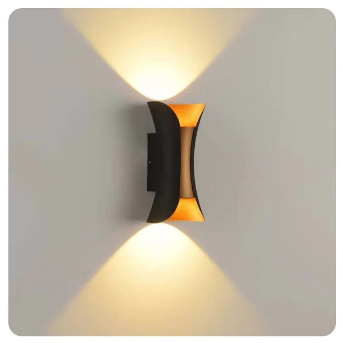 GENERICO - Lampara de Pared Led Aplique Dorado 10 w Luz Calida