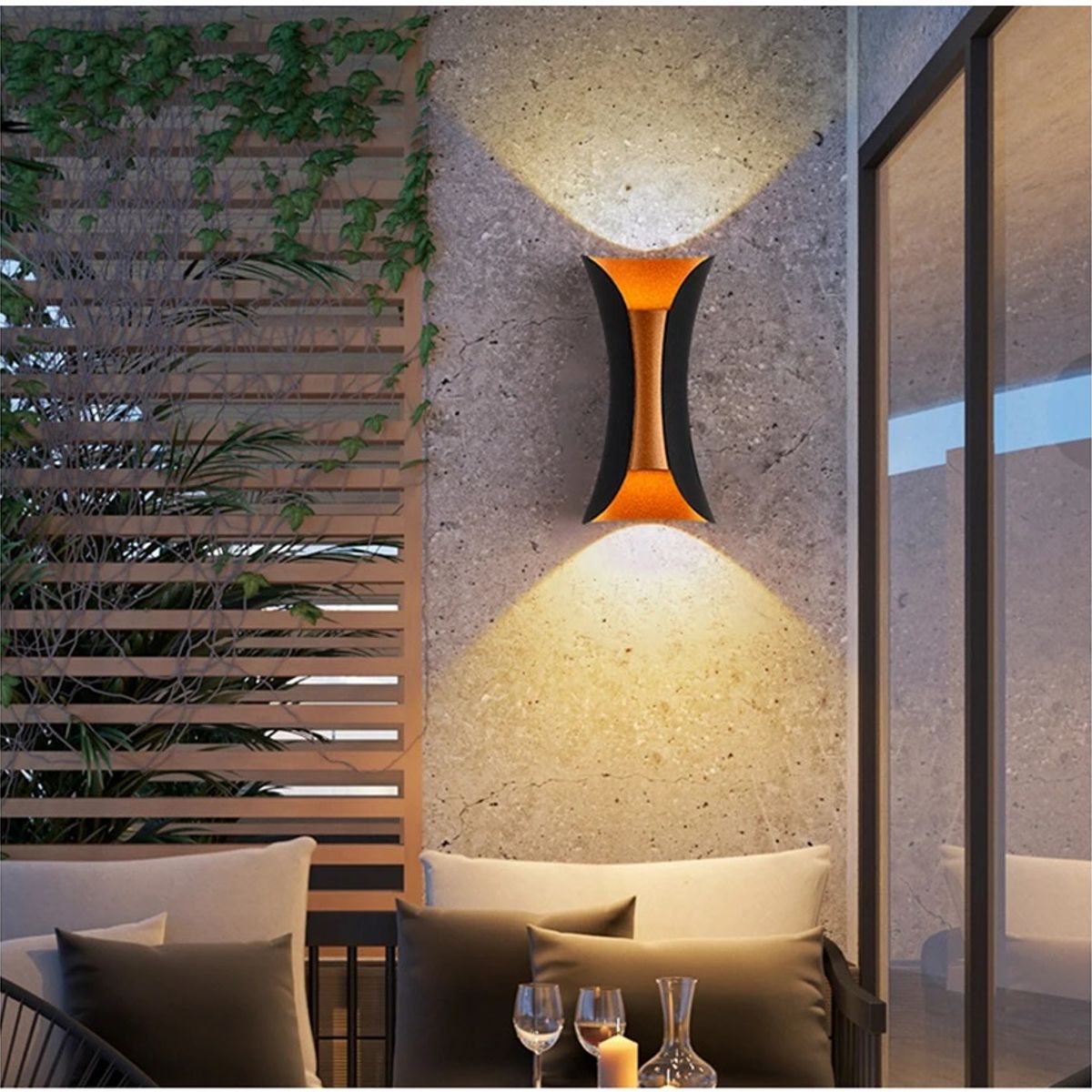 GENERICO - Lampara de Pared Led Aplique Dorado 10 w Luz Calida