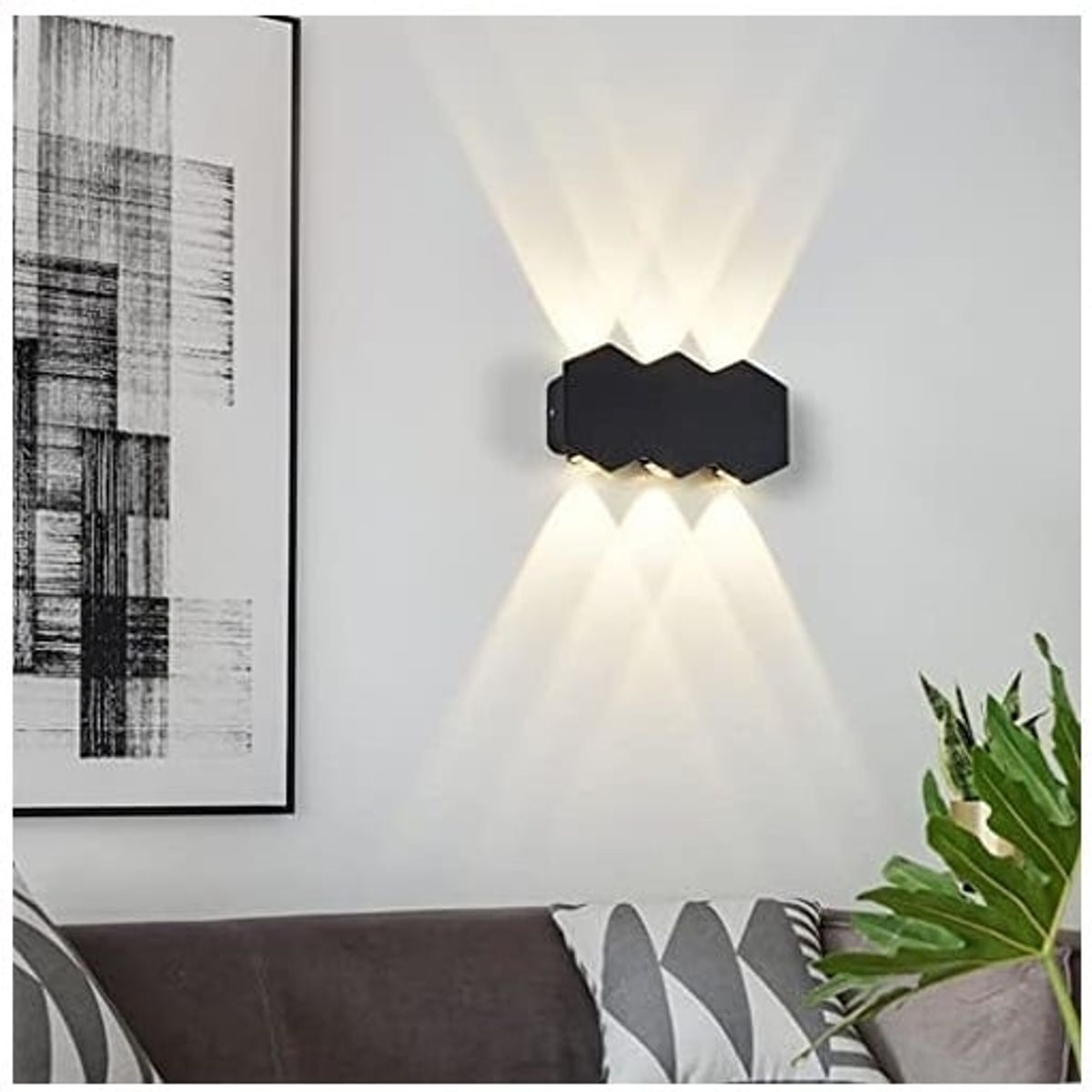 GENERICO - Lampara de pared aplique 6 w multi Luz Cálida + RGB