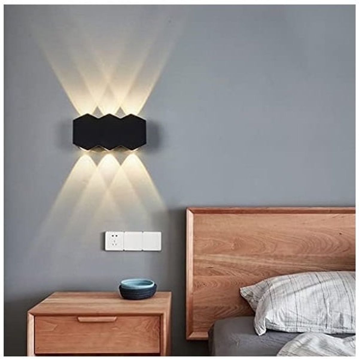 GENERICO - Lampara de pared aplique 6 w multi Luz Cálida + RGB