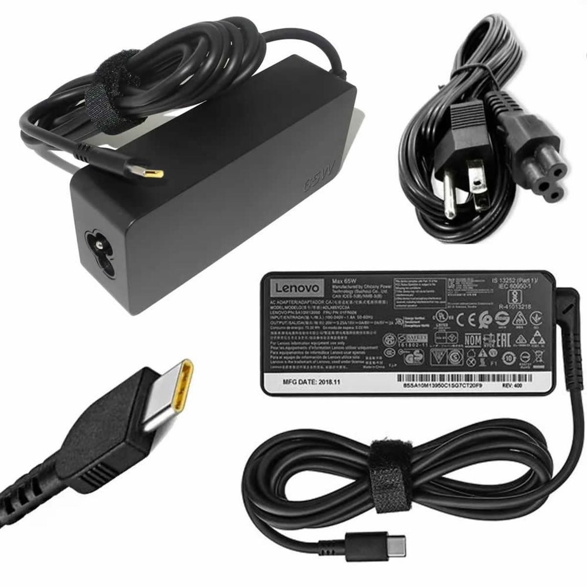 GENERICO - CARGADOR COMPATIBLE LENOVO TIPO C 20V 325A 65w