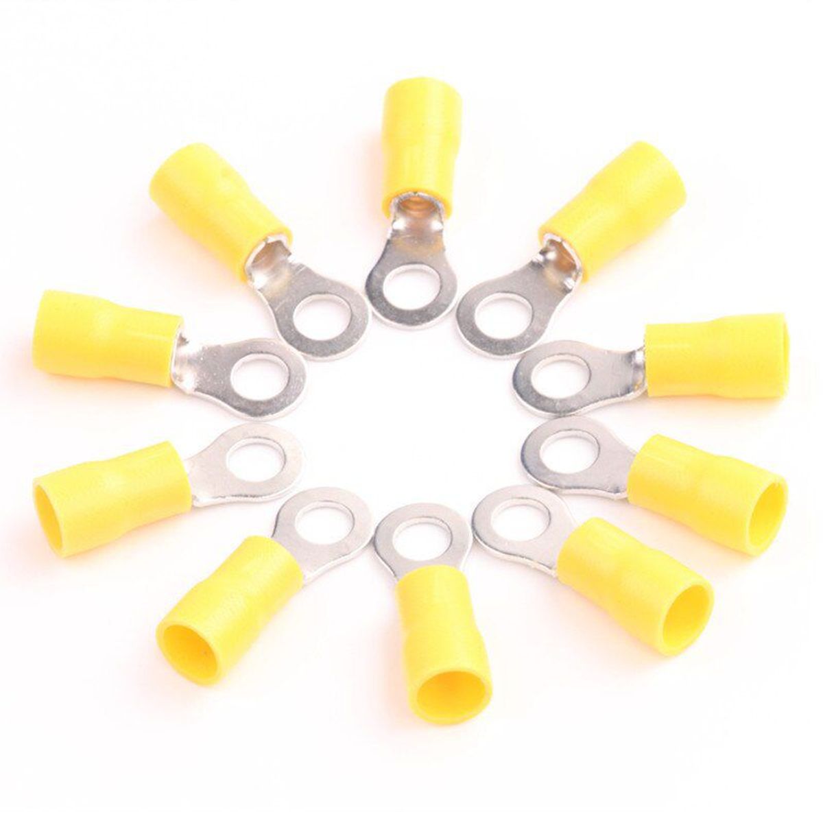GENERICO - Terminal Aislado 5/32" Tipo Ojal Amarillo (Cable 12-10 awg) X 20 UND