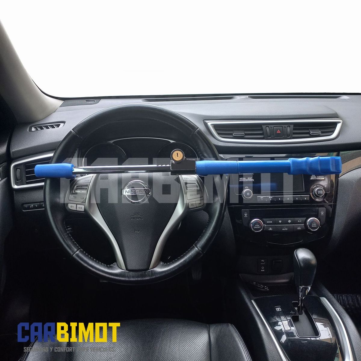 GENERICO - SEGURO BLOQUEO TRABA VOLANTE TIMON ANTIRROBO DE VEHICULOS