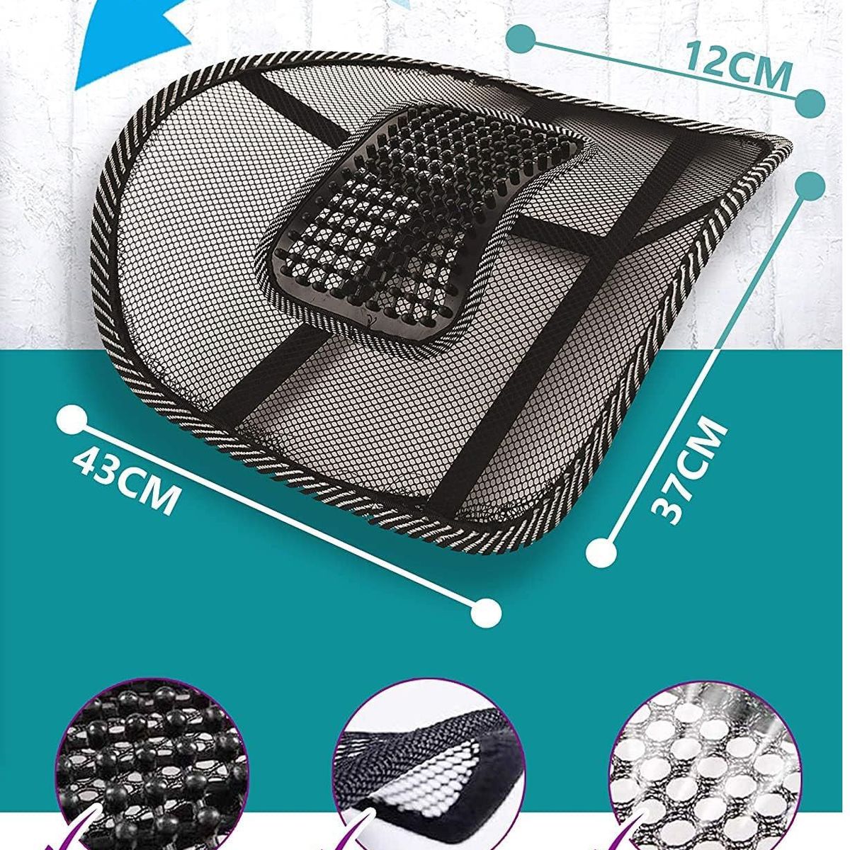 OEM - Cojín Asiento de Gel Ergonómico y Soporte Lumbar para sillas