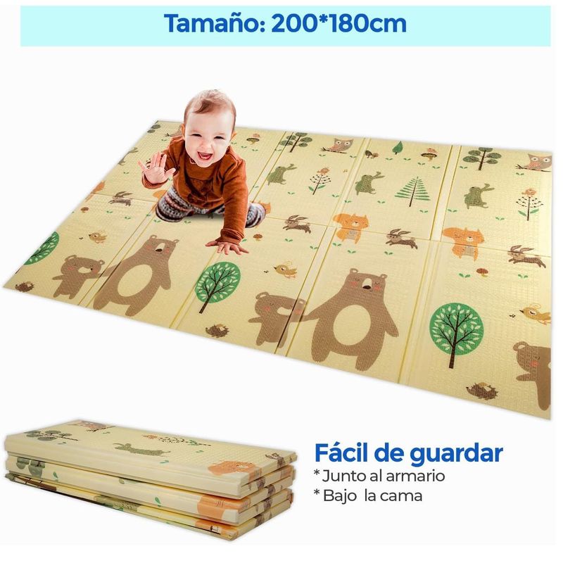 OEM - Alfombra de Juego para Bebé Plegable Portátil Reversible