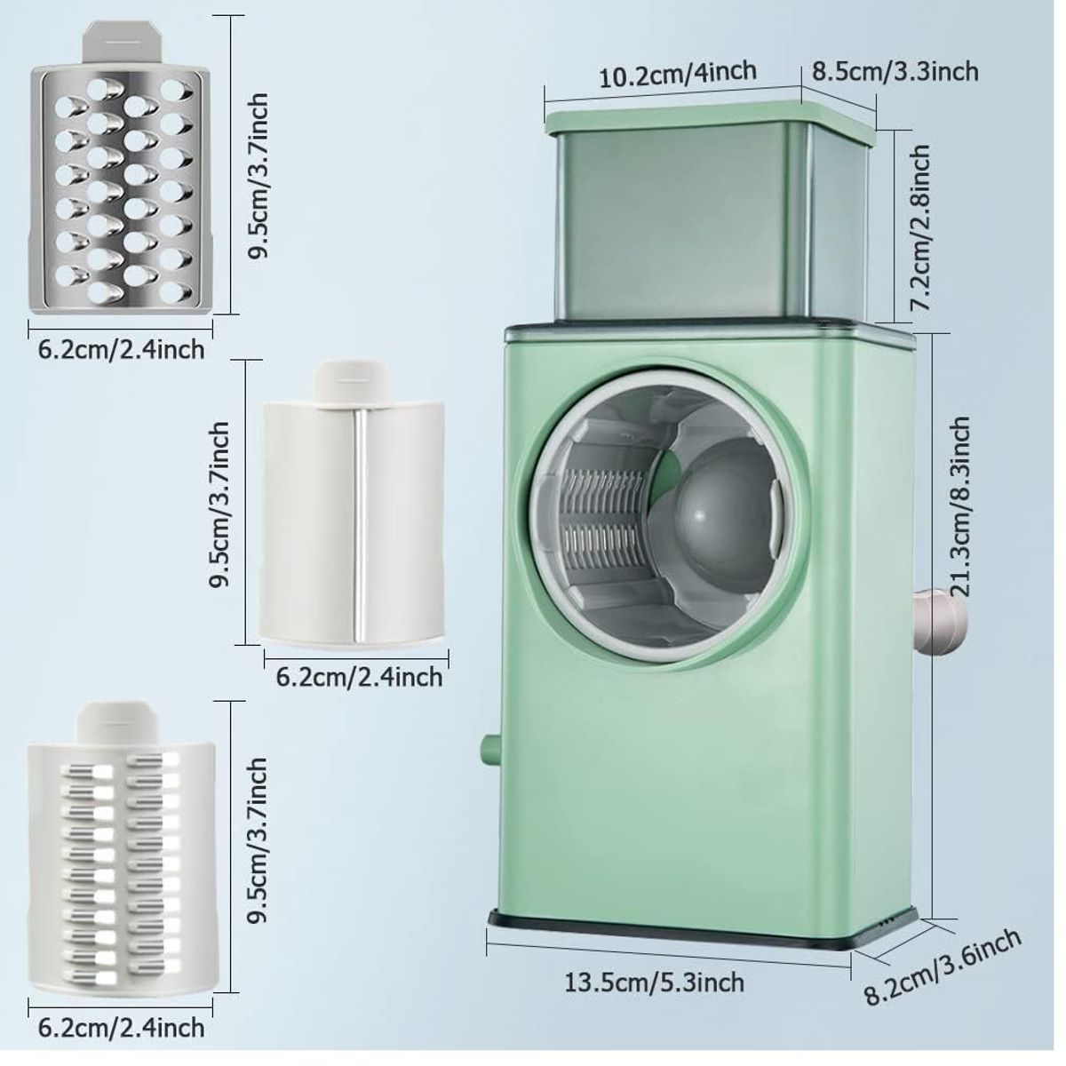 GENERICO - Picador Rayador Cortador Verdura Vegetales 3 En 1