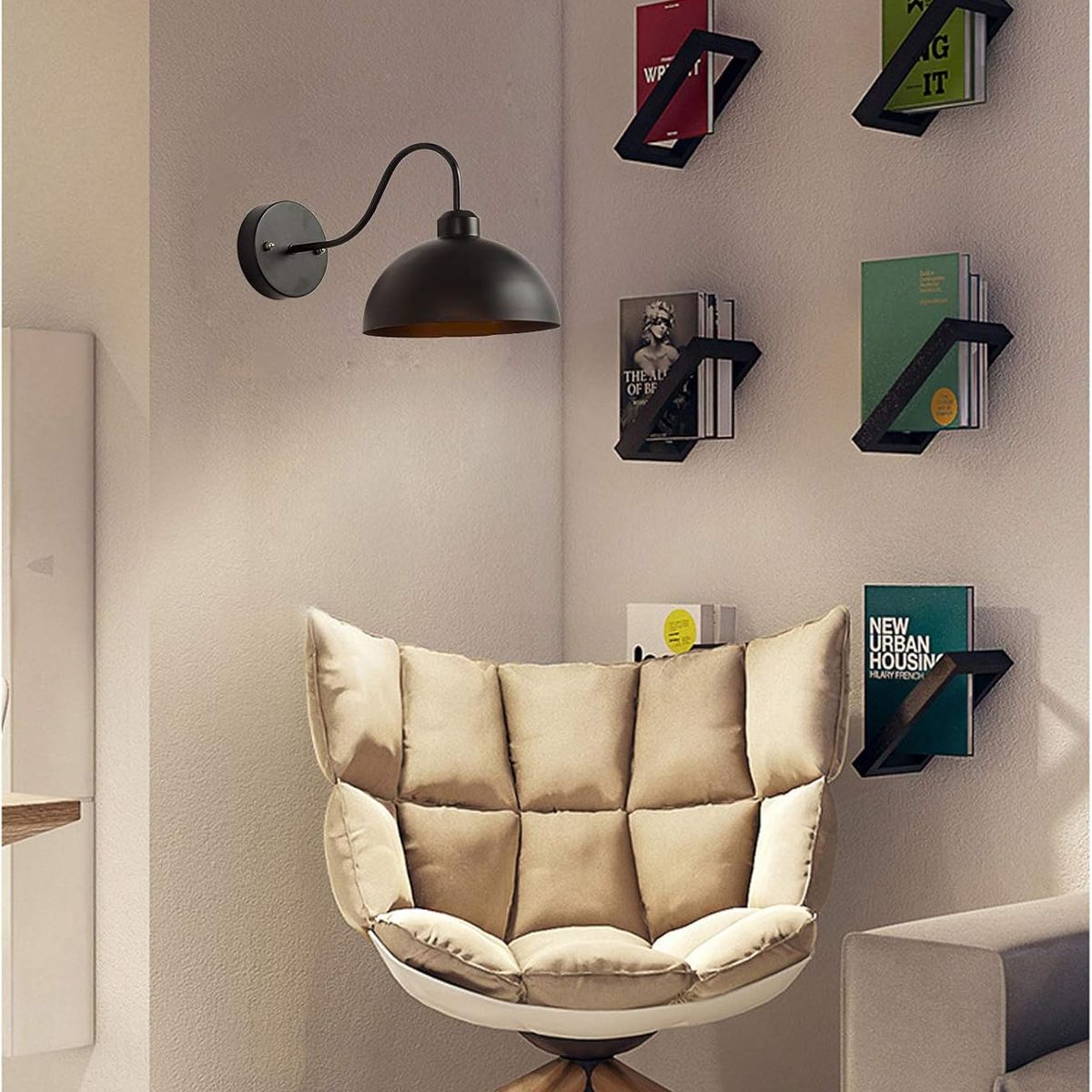 GENERICO - Lámpara de pared modelo campana redonda