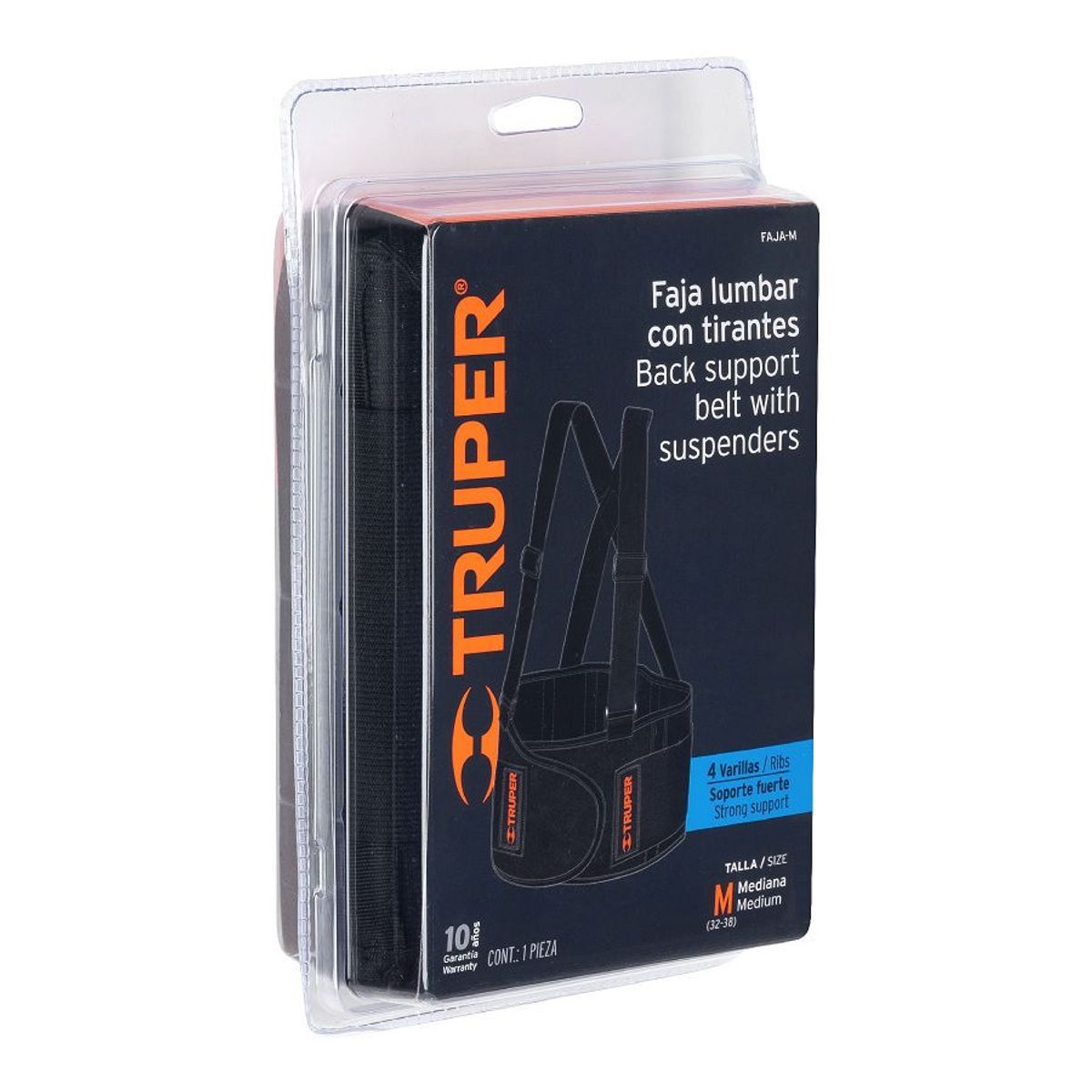 TRUPER - Faja con Tirantes Ajustable Talla M 14237 Truper