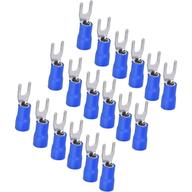 GENERICO - Terminal Aislado 3/16" Tipo Uña Azul (Cable 16-14 awg) X 20 UND