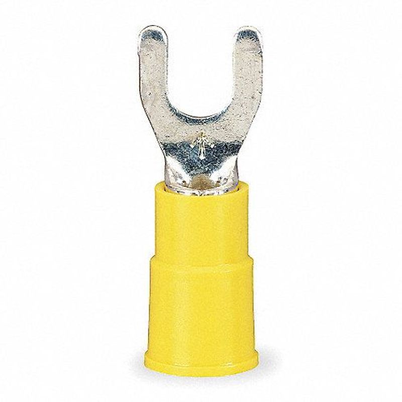 GENERICO - Terminal Aislado 3/16" Tipo Uña Amarillo (Cable 12-10 awg) 20 UND