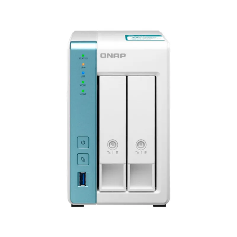 QNAP - QNAP TS-231K 2 Bahías + Backup y Nube Personal - NAS Profesional para Hogar