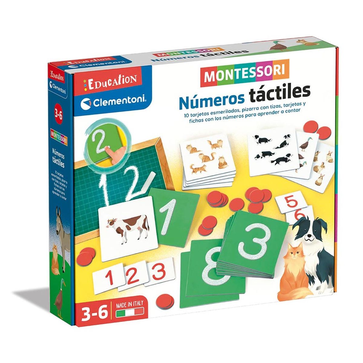 CLEMENTONI - Clementoni Juego Educativo MONTESSORI Números táctiles