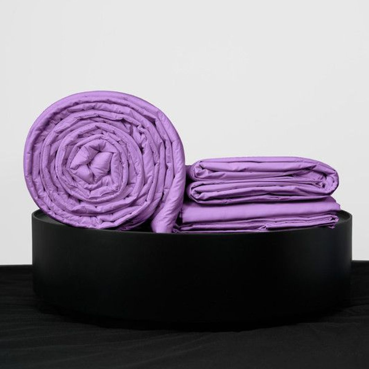 COBITEX HOME - Sábanas + Plumón Hipoalergénico + Funda Plumón King Lila 100% Algodón.