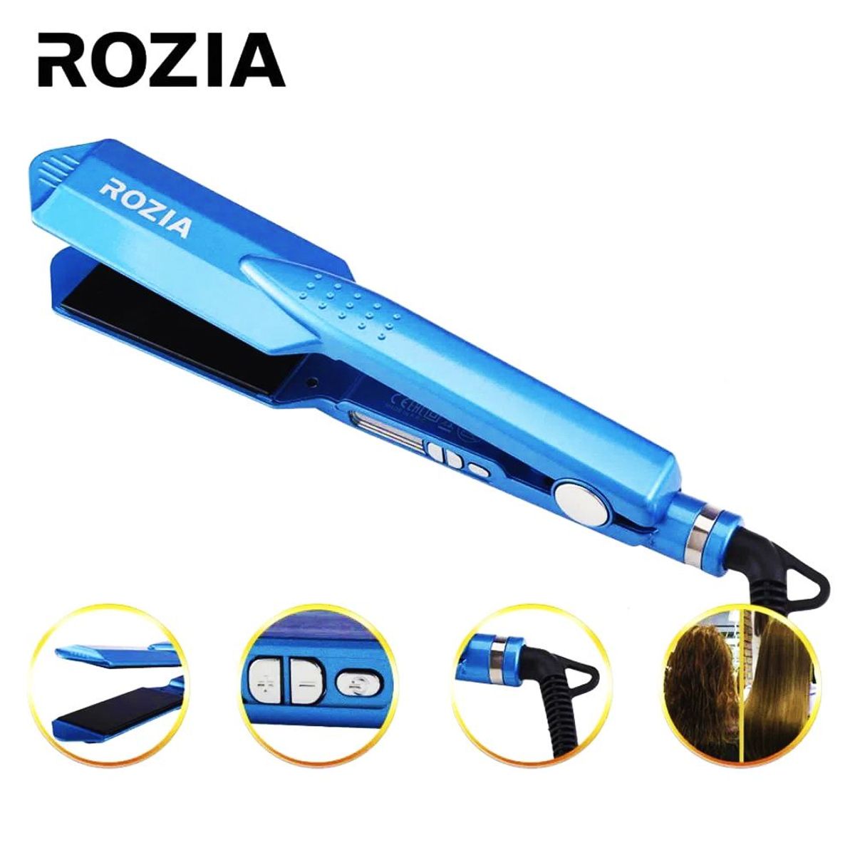 OEM - Plancha Profesional para Cabello Rozia con Pantalla Digital 470°